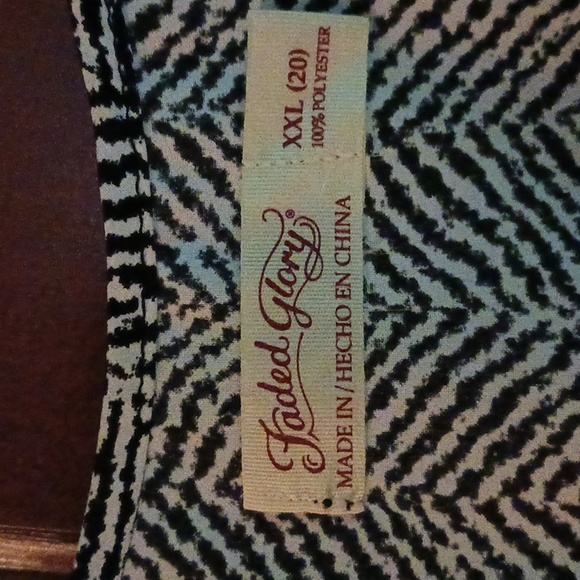 Faded Glory Sleeveless Blouse XXL EUC - Picture 3 of 6